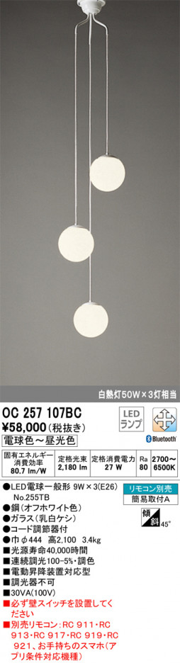 ODELIC �����ǥ�å� ��ȴ������ OC257107BC �ᥤ��̿�