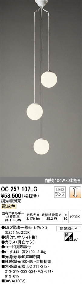 ODELIC �����ǥ�å� ��ȴ������ OC257107LC �ᥤ��̿�