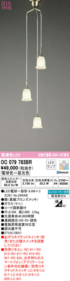 ODELIC �����ǥ�å� ��ȴ������ OC079783BR �ᥤ��̿�