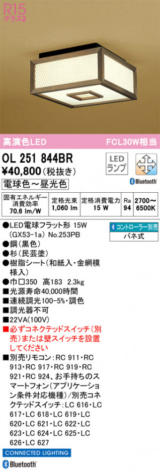 ODELIC �����ǥ�å� ����������󥰥饤�� OL251844BR �ᥤ��̿�