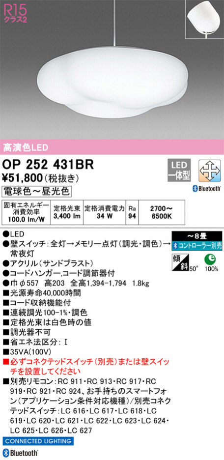 ODELIC ǥå ڥȥ饤 OP252431BR ᥤ̿