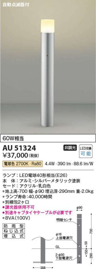 β Koizumi ߾ LEDǥ饤 AU51324