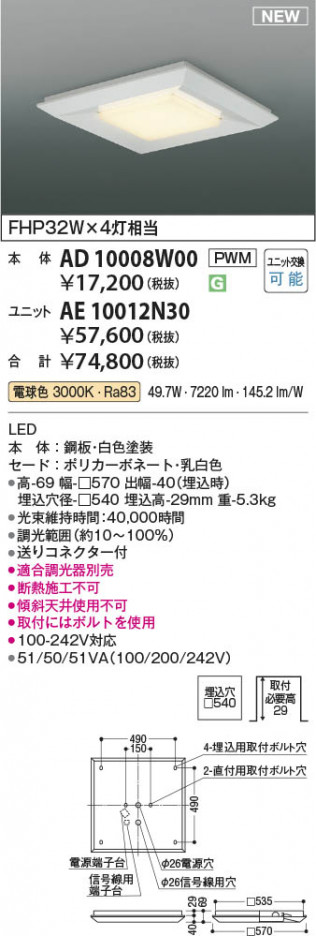 ���β��� | KOIZUMI �������߾��� LED��˥å� AE10012N30 | ���������̿����䡦����ƥꥢ���������� �饤�ȥ�������