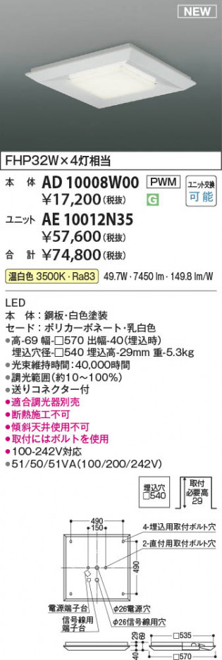 ���β��� | KOIZUMI �������߾��� LED��˥å� AE10012N35 | ���������̿����䡦����ƥꥢ���������� �饤�ȥ�������