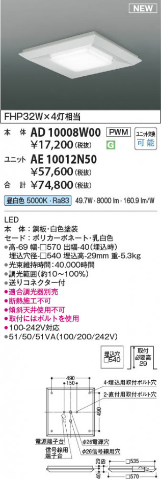 ���β��� | KOIZUMI �������߾��� LED��˥å� AE10012N50 | ���������̿����䡦����ƥꥢ���������� �饤�ȥ�������
