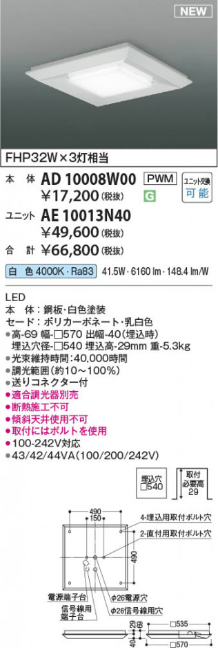 ���β��� | KOIZUMI �������߾��� LED��˥å� AE10013N40 | ���������̿����䡦����ƥꥢ���������� �饤�ȥ�������