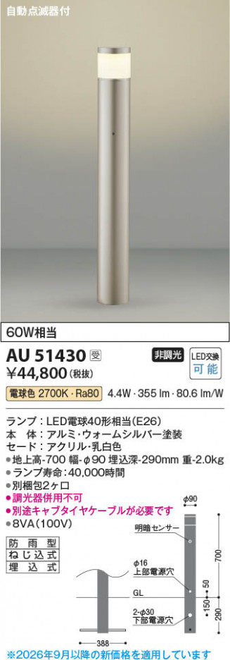 ���β��� | KOIZUMI �������߾��� LED�����ǥ�饤�� AU51430 | ���������̿����䡦����ƥꥢ���������� �饤�ȥ�������