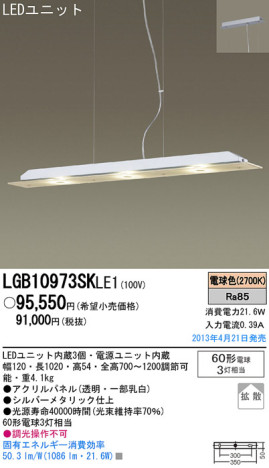 Panasonic LED ڥ LGB10973SKLE1 ᥤ̿