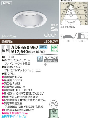KOIZUMI LED ⵤ̩饤 ADE650967