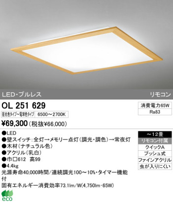 ODELIC ǥå LED 󥰥饤 OL251629 ᥤ̿