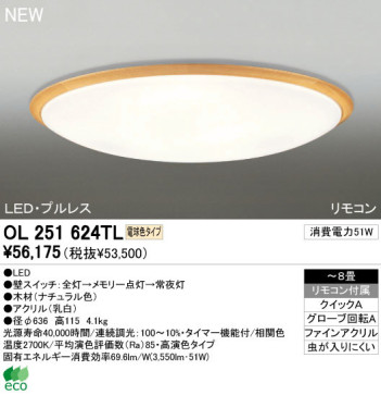 ODELIC ǥå LED 󥰥饤 OL251624TL