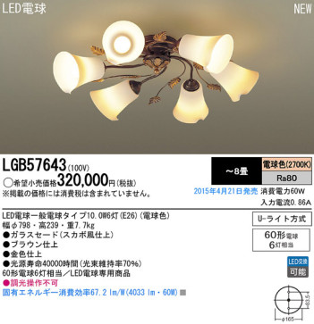 Panasonic LED ǥꥢ LGB57643 ᥤ̿