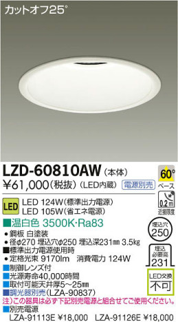 ʼ̿DAIKO ŵ LED饤 LZD-60810AW