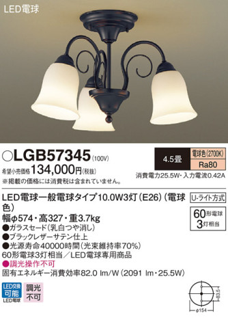 Panasonic LED ǥꥢ LGB57345 ᥤ̿