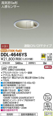 ʼ̿DAIKO ŵ LED ʹ󥵡ե饤 DDL-4646YS