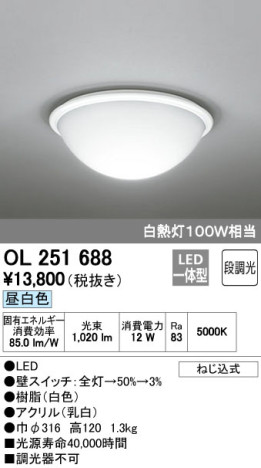 ODELIC ǥå LED 󥰥饤 OL251688 ᥤ̿
