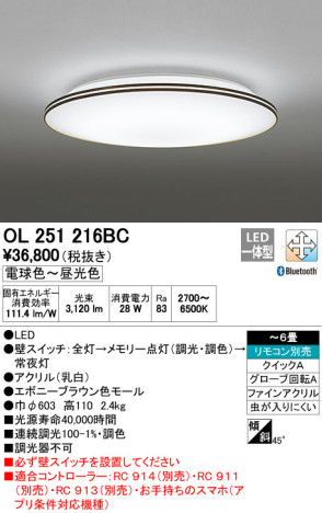 ODELIC ǥå LED 󥰥饤 OL251216BC ᥤ̿