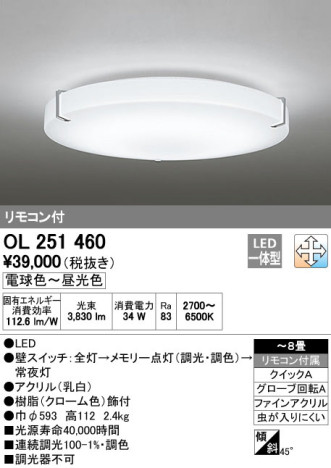 ODELIC ǥå LED 󥰥饤 OL251460 ᥤ̿