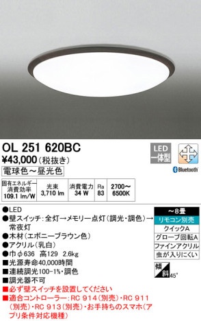 ODELIC ǥå LED 󥰥饤 OL251620BC ᥤ̿