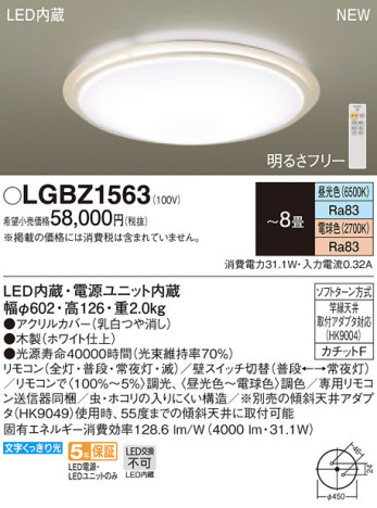 Panasonic LED 󥰥饤 LGBZ1563 ᥤ̿