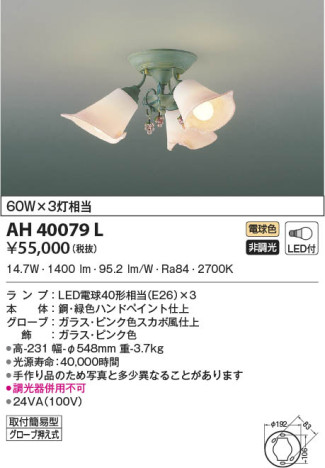 本体画像|KOIZUMI コイズミ照明 シーリング AH40079L