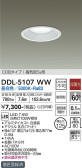 DAIKO 大光電機 ダウンライト(軒下兼用) DDL-5107WW