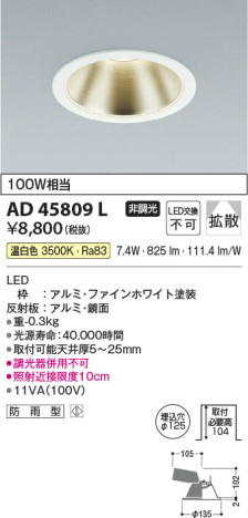 β Koizumi ߾ 饤AD45809L