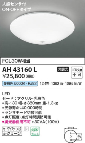 β Koizumi ߾ AH43160L