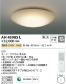 Koizumi コイズミ照明 シーリングAH48985L