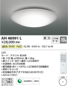 Koizumi コイズミ照明 シーリングAH48991L