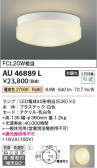 Koizumi コイズミ照明 防雨防湿型シーリングAU46889L
