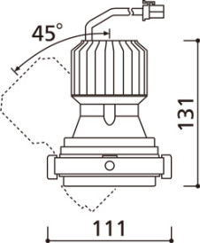 器具寸法図 | ODELIC オーデリック スポットライト XS412316H | 照明器具の通信販売ライトスタイル