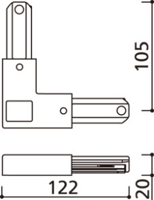 器具寸法図 | ODELIC オーデリック レール・関連商品 LD0234ST | 照明器具の通信販売ライトスタイル