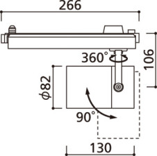 器具寸法図 | ODELIC オーデリック スポットライト XS511104H | 照明器具の通信販売ライトスタイル