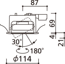 器具寸法図 | ODELIC オーデリック ダウンライト OD361239NDR | 照明器具の通信販売ライトスタイル