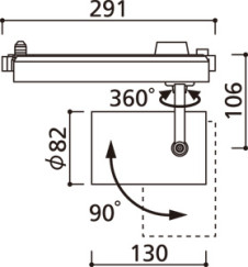 器具寸法図 | ODELIC オーデリック スポットライト XS511111BC1 | 照明器具の通信販売 ライトスタイル