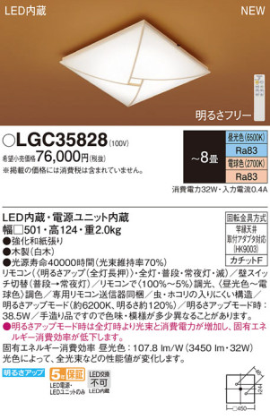 Panasonic 󥰥饤 LGC35828 ᥤ̿