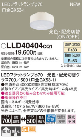Panasonic  LLD40404CQ1 ᥤ̿