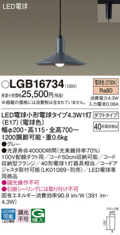 Panasonic ڥ LGB16734 ᥤ̿