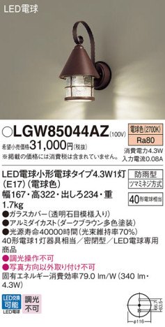 Panasonic ƥꥢ饤 LGW85044AZ ᥤ̿