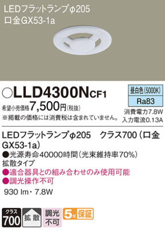 Panasonic  LLD4300NCF1 ᥤ̿