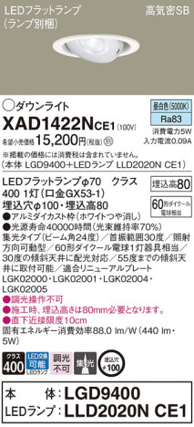 Panasonic 饤 XAD1422NCE1 ᥤ̿