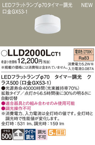 Panasonic  LLD2000LCT1 ᥤ̿