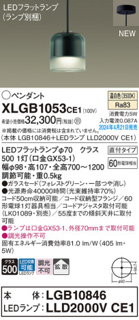 Panasonic ڥȥ饤 XLGB1053CE1 ᥤ̿