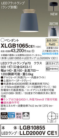 Panasonic ڥȥ饤 XLGB1065CE1 ᥤ̿