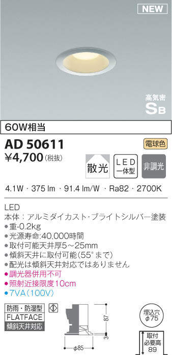 コイズミ照明 ガーデンライト TWINLOOKS 電球色 黒色 AU45501L - 3