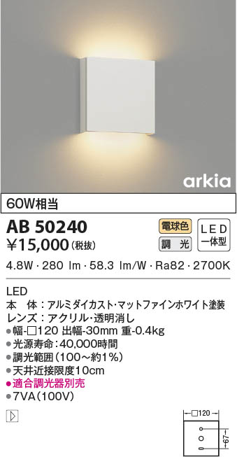 低価格の AB52418<br >セード可動タイプLEDブラケットライト FL15W相当 電球色 調光可能<br >コイズミ照明 照明器具 間接照明  壁付け 寝室向け