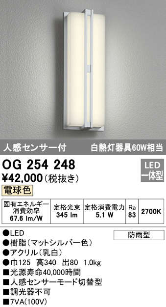 ODELIC OG254862 エクステリアライト オーデリック 照明器具 エクステリアライト ODELIC 