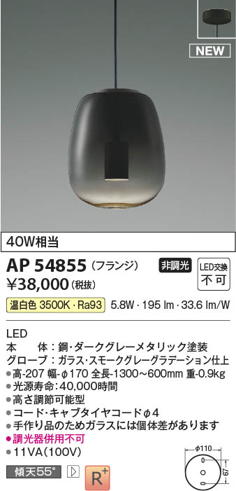 Koizumi コイズミ照明 ペンダントAP54855 | 商品紹介 | 照明器具の通信