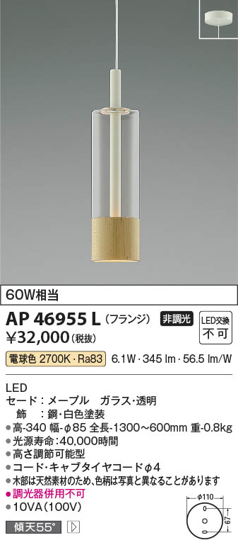 Koizumi コイズミ照明 ペンダントAP46955L | 商品紹介 | 照明器具の